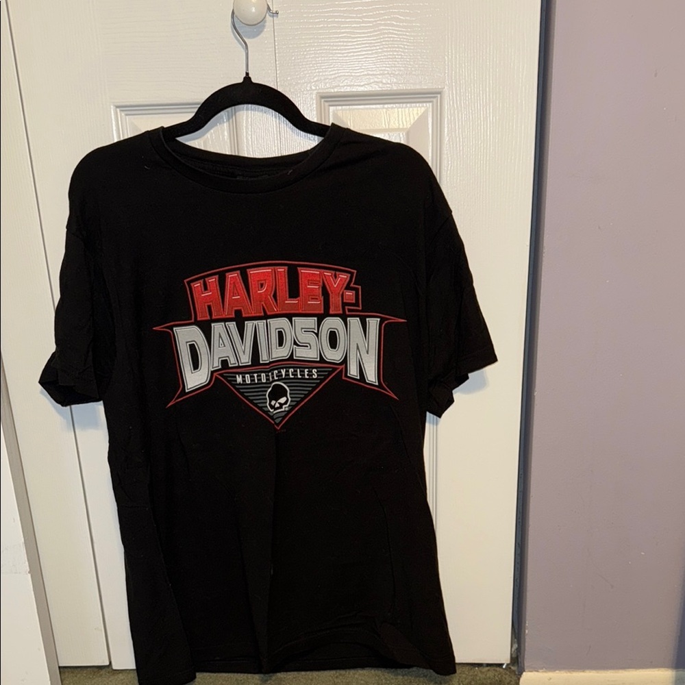 Harley-Davidson Black and Red Short Sleeve Tee